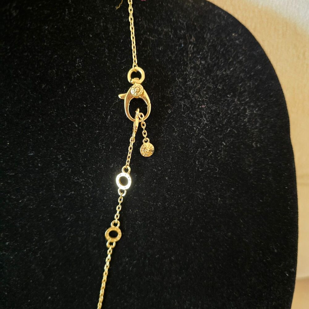 Vintage Gold Henri Bendel Flower Petals Charm Necklace - Picture 4 of 4